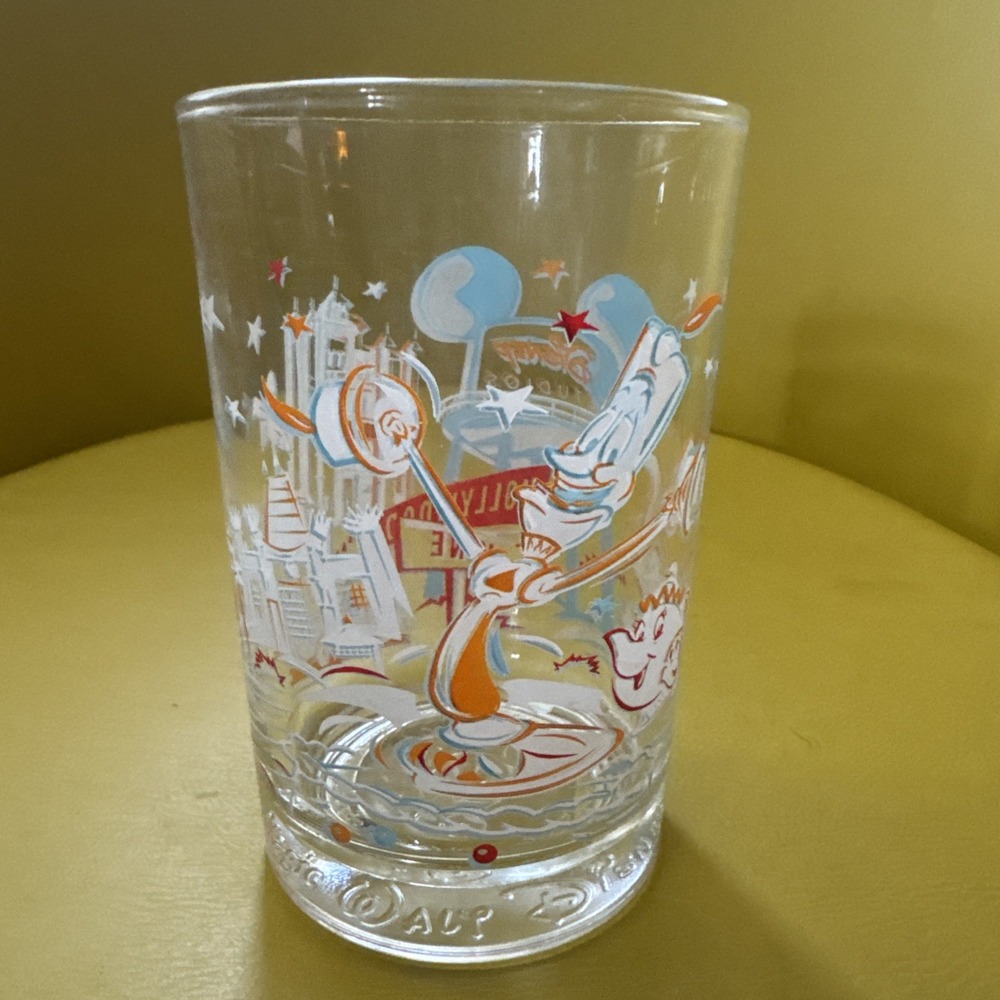 Walt Disney World Studios Hollywood Tower Glass Cup 25 Years Remember The Magic